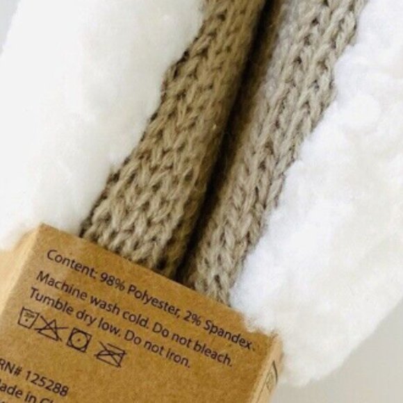 rae dunn love life white grey striped slipper socks size small medium 5-7 nwt - Picture 3 of 6